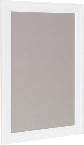 Bosc Framed Gray Linen Fabric Pinboard, 23.5x29.5, White in Saudi Arabia