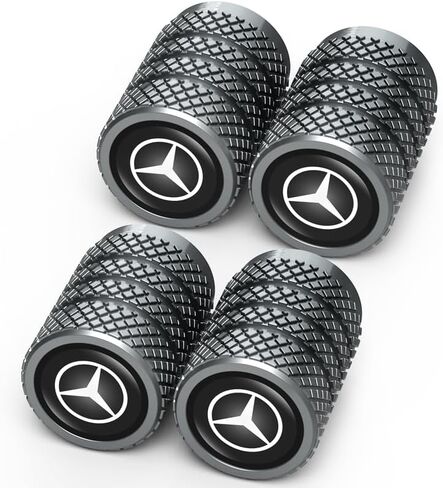 4 قطع من أغطية صمامات إطارات السيارة، أغطية غبار الإطارات لسيارة Mercedes Benz CESM CLK GLK GL AB AMG GLS GLE AMG Series، أغطية جذعية صمام إطارات السيارات غطاء هواء الإطارات، أغطية غبار مؤكسدة لإطارات السيارة، مقاومة للتسرب in Saudi Arabia