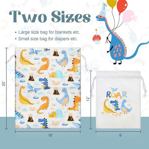 Tessco 2 Pcs Baby Shower Bags Boho Drawstring Greenery Fabric Floral Canvas Gift Bags 20‘'/ 12'' Reusable Gift Wrap for Baby Shower Gender Reveal Birthday Party Favors in Saudi Arabia