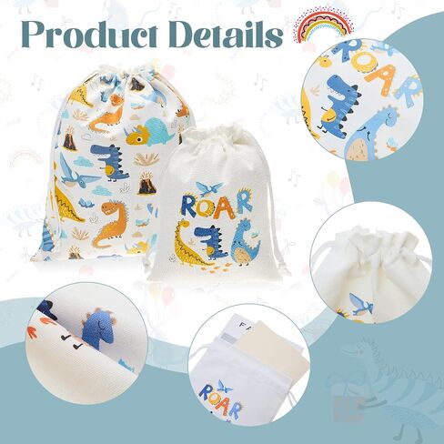 Tessco 2 Pcs Baby Shower Bags Boho Drawstring Greenery Fabric Floral Canvas Gift Bags 20‘'/ 12'' Reusable Gift Wrap for Baby Shower Gender Reveal Birthday Party Favors in Saudi Arabia