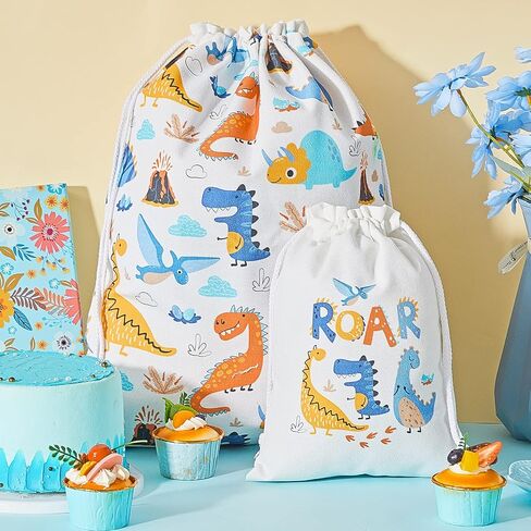 Tessco 2 Pcs Baby Shower Bags Boho Drawstring Greenery Fabric Floral Canvas Gift Bags 20‘'/ 12'' Reusable Gift Wrap for Baby Shower Gender Reveal Birthday Party Favors in Saudi Arabia
