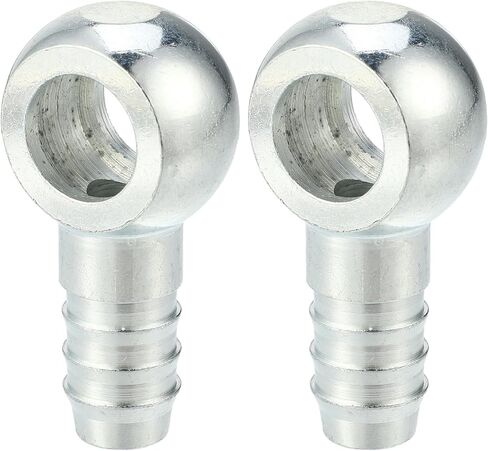 ACROPIX 8mm ID 8mm OD Banjo Bolt Hose Barb Fittings Universal Banjo Fitting Fuel Line Adapter Connector for Motorcycle Car Silver Tone - Pack of 2 in Saudi Arabia