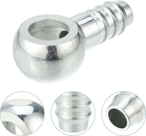 ACROPIX 8mm ID 8mm OD Banjo Bolt Hose Barb Fittings Universal Banjo Fitting Fuel Line Adapter Connector for Motorcycle Car Silver Tone - Pack of 2 in Saudi Arabia