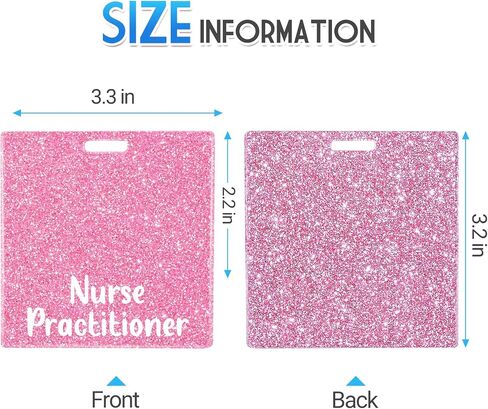 Plifal Nurse Practitioner Badge Buddy Card Nurse Nursing Accessories Glitter Horizontal Badge Identification Tags in Saudi Arabia