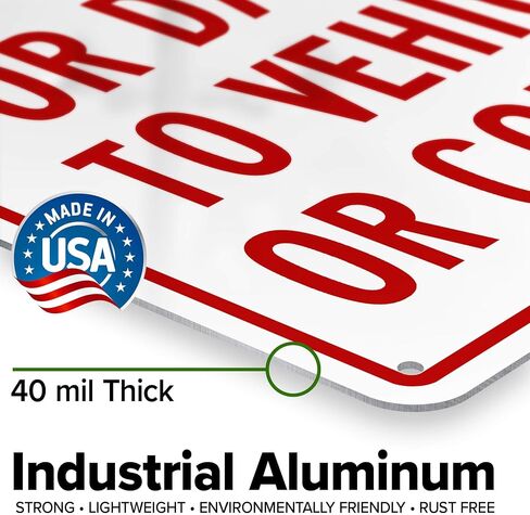Not Responsible for Theft Or Damage To Vehicles Or Contents Sign, 10x14 Inches, Rust Free .040 Aluminum, Fade Resistant, Made in USA by My Sign Center in Saudi Arabia