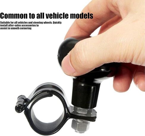 gunhunt Pack-1 Steering Wheel Knob Spinner, Car Steering Wheel Spinner Knob, Universal 360 Degrees Rotation Steering Wheel Knob, Adjustable Power Steering Ball (Black) in Saudi Arabia