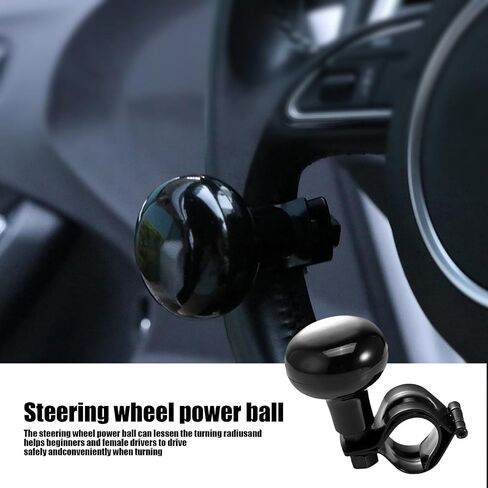 gunhunt Pack-1 Steering Wheel Knob Spinner, Car Steering Wheel Spinner Knob, Universal 360 Degrees Rotation Steering Wheel Knob, Adjustable Power Steering Ball (Black) in Saudi Arabia