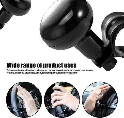 gunhunt Pack-1 Steering Wheel Knob Spinner, Car Steering Wheel Spinner Knob, Universal 360 Degrees Rotation Steering Wheel Knob, Adjustable Power Steering Ball (Black) in Saudi Arabia