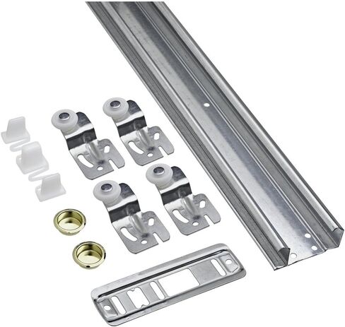 National Hardware N343-111 By-Passing Door Hardware Set, 48-Inches, Coated with WeatherGuard Protection, Galvanized in Saudi Arabia