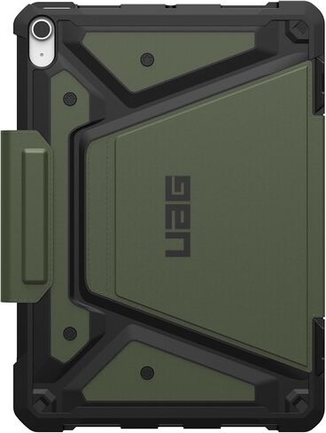 URBAN ARMOR GEAR UAG مصمم لجهاز iPad Air 11 بوصة (الجيل السادس 2024، M2) A2902، A2903، A2904 غطاء فوليو متين للنوم/الاستيقاظ التلقائي مع حامل قلم وحامل متعدد الزوايا قابل للتعديل، Metropolis SE أسود in Kuwait