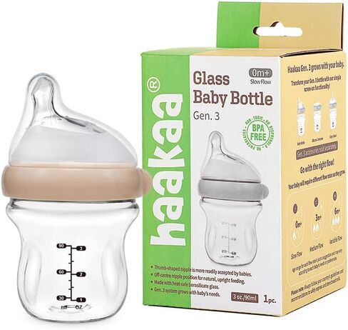 Haakaa Generation 3 Glass Baby Bottle 4 oz/120 ml, 1 PK (Grey) in Saudi Arabia