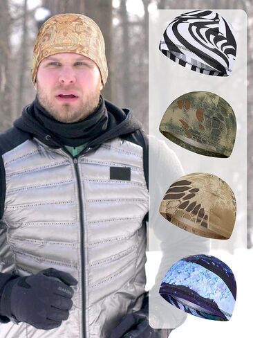 Bencailor 12 Pcs Helmet Liner Skull Caps Sweat Wicking Running Cycling Cap Lightweight Hat Sweat Liner Cap for Men Women (Novel) in Saudi Arabia
