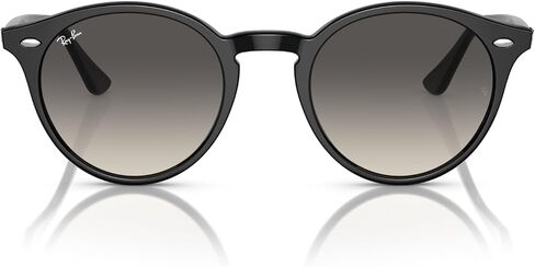 Ray-Ban RB2180F Low Bridge Fit Round Sunglasses, Black/Grey Gradient, 51 mm in Saudi Arabia