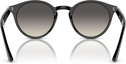 Ray-Ban RB2180F Low Bridge Fit Round Sunglasses, Black/Grey Gradient, 51 mm in Saudi Arabia