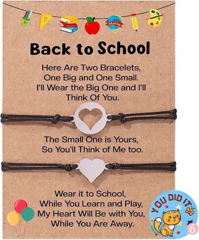 Ithmahco Back To School Bracelet Mommy And Me, First Day Of School Bracelet, Mommy And Me Bracelets, Back To School Bracelet Mommy And Me, Back To School Gifts, First Day Of Kindergarten Gift in Saudi Arabia