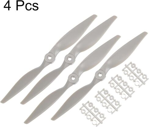 MECCANIXITY 11x5.5 مراوح RC 2 شفرات ريشة دعامة رمادية مع حلقات محول للطائرات الكهربائية، حزمة من 4 in Saudi Arabia