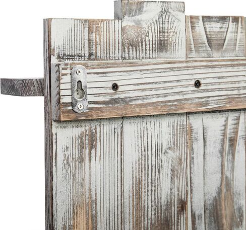 MyGift Wall-Mounted Burnt Wood Pallet-Style Staggered 3-Tier Display Shelf in Saudi Arabia