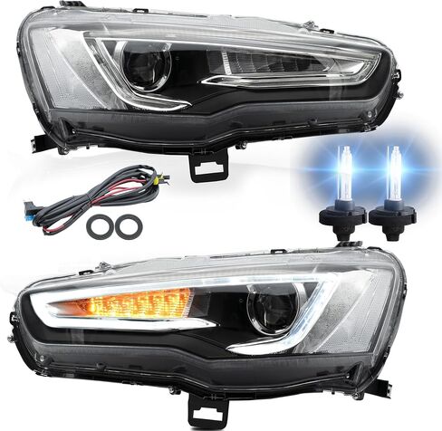 VLAND Tail lights Assembly Fit for Mitsubishi Lancer & EVO X 2008-2020(Not for Sportbacks/fortis/io), Rear Lamp with DRL, Back light w/Fog Lights & Sequential Turn Signal, Smoked in Saudi Arabia