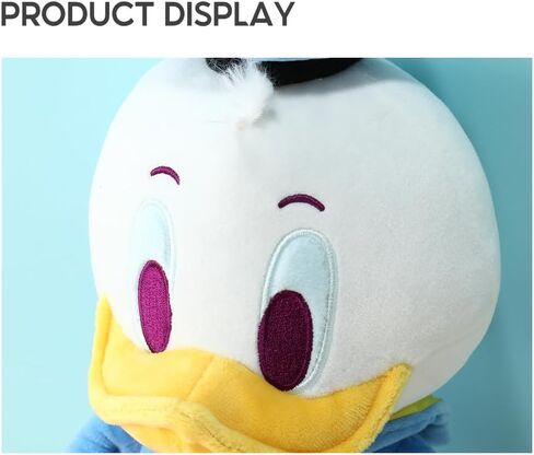MINISO Disney Holding-Heart Plush Toy (Donald), Cuddly Stuffed Animal with Heart Emblem Soft and Huggable Collectible Toy for Disney Fans, Ideal for Bedtime Cuddles and Room Decor in Saudi Arabia