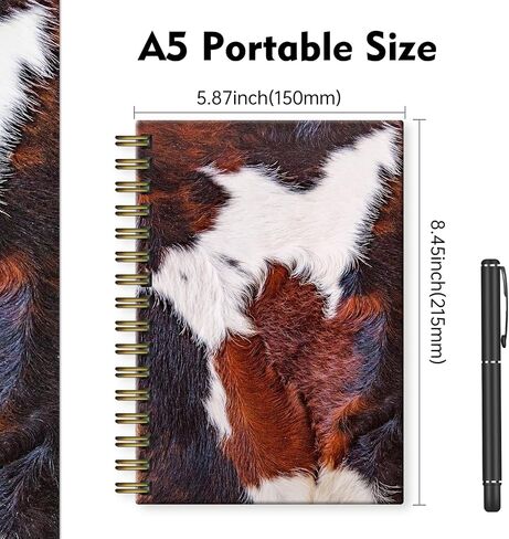 Spiral Journal Notebook,Strong TwinWire Binding with Premium Paper for Girl Women,Cool Funny 60 Sheets A5 College Ruled NotebookJournal,Perfect for Gifts Nurse Teacher Women(Cute BOHO Turtle) in Saudi Arabia