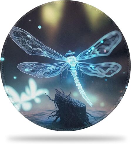 Mouse Pad, White Spider Web Round Desk Mat, 8.8" Red Cellular Background Round Gaming Mouse Pad with Non-Slip Base and Stitched Edge, Round Computer Keyboard Mouse Mat for Home Office Work,0.12" Thick in Kuwait