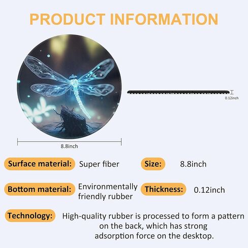 Mouse Pad, White Spider Web Round Desk Mat, 8.8" Red Cellular Background Round Gaming Mouse Pad with Non-Slip Base and Stitched Edge, Round Computer Keyboard Mouse Mat for Home Office Work,0.12" Thick in Kuwait