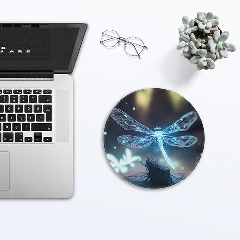 Mouse Pad, White Spider Web Round Desk Mat, 8.8" Red Cellular Background Round Gaming Mouse Pad with Non-Slip Base and Stitched Edge, Round Computer Keyboard Mouse Mat for Home Office Work,0.12" Thick in Kuwait