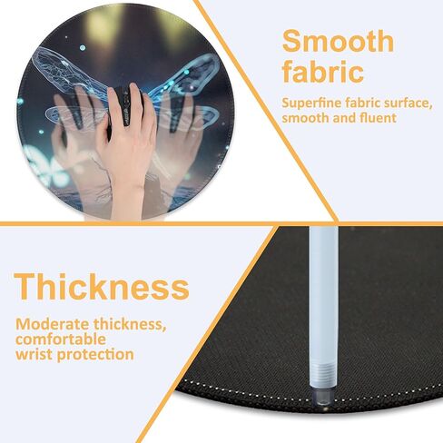 Mouse Pad, White Spider Web Round Desk Mat, 8.8" Red Cellular Background Round Gaming Mouse Pad with Non-Slip Base and Stitched Edge, Round Computer Keyboard Mouse Mat for Home Office Work,0.12" Thick in Kuwait