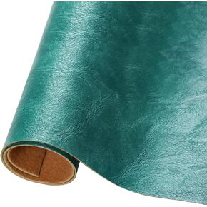 Faux Leather Sheets for Craft One Roll Soft Textured Surface Solid Leather Fabric Sheets 12" x 53" (30cm x 135cm) Inch Large Size for Leather Earrings Bows Wallets DIY Projects (Brown)