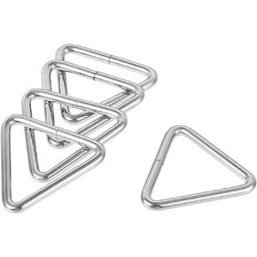 uxcell Metal Triangle Ring Buckle 0.63"(16mm) Inner Width 2.5mm Thick for Strap Craft DIY 20pcs