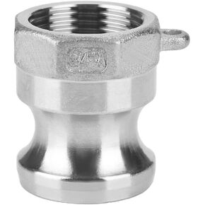 Trash Pump Adapter DN20 3/4" Type A Trash Pump Adapter Male Camlock Fitting with Female Pipe Threads Stainless Steel 316