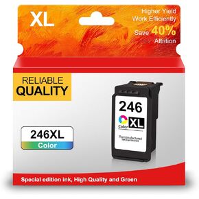 CL-246XL Color Ink Cartridges Replacement for Canon 246 XL CL-246XL High Yield Compatible to iP2820, MG2420, MG2924, MG2920, MG3020, MG2525, TS3120, TS202, TR4520（1 Color）