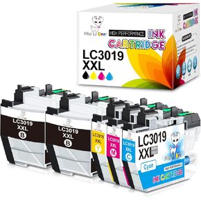 Miss Deer LC3019 XXL Compatible Ink Cartridge Replacement for Brother LC3019 LC3017 XXL LC3017 Work with Brother MFC-J5330DW MFC-J6730DW MFC-J6930DW MFC-J6530DW MFC-J5335DW(2BK/C/M/Y)