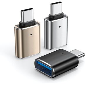 حزمة محول HianDier USB إلى USB C مكونة من 3 محولات USB C إلى USB من الألومنيوم للشحن ومزامنة البيانات من النوع C إلى USB لأجهزة iPhone 15 Pro Max Plus، وMacBook Pro Air، وSamsung Galaxy، وiPad-أسود/فضي/ذهبي in Saudi Arabia