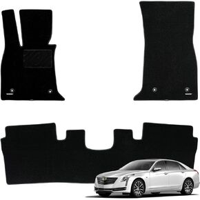 WENNEBIRD Superior Carpet Floor Mats for 2016-2020 Cadillac CT6 / CT6 V-Series, Premium All Weather Anti-Slip Waterproof Floor Liners, 0.5 Inch Thickness Rugs- 3pc