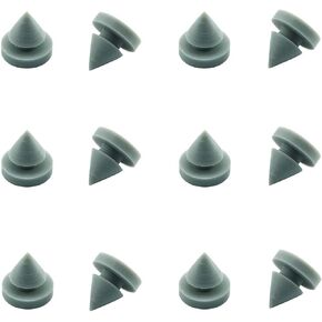 DZS Elec 12pcs Hinge Outlet Door Silencer, Heavy Duty Rubber 1/2 Inch Diameter, for Metal and Wood Doors