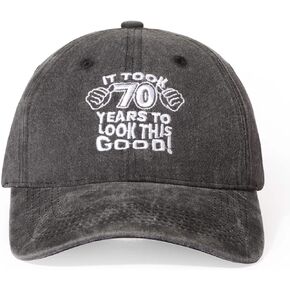 It Took Me 60 65 70 75Years to Look This Good Hat for Women Men, Adjustable Embroidered Birthday Baseball Cap
