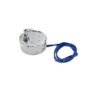 Fielect 1Pc Synchronous Motor AC 110V 2.5-3RPM Turntable Motor CCW Direction 4W TYC-50 Horizontal Hole Tapping Shaft