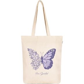Eco Right Aesthetic Canvas Tote Bag for Women Zippered Closure, Beach, Shopping, Travel, Gifts for womens tote bag