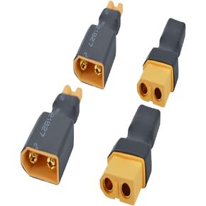 2 Pairs No Wires XT30 Male Female Plug Connector to XT60 Male Female Plug Connector Conversion Adapter for RC LiPo Battery