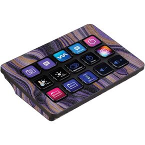 MightySkins Glossy Glitter Skin Compatible with Elgato Stream Deck MK.2 - Purple Jewel | Protective, Durable High-Gloss Glitter Finish | Easy to Apply and Change Styles | Made in The USA