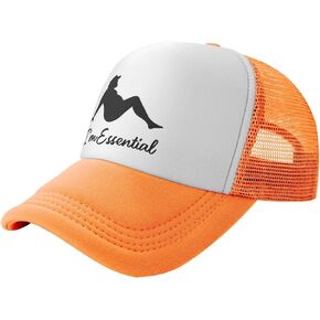 I'm Essential Funny Adjustable Mesh Trucker Hat for Adults Unisex Classic Hats Fishing Caps Black