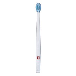 TELLO 3940 Adult Medium Swiss Toothbrush for Gentle Cleaning with Ergonomic Handle, 1 Count