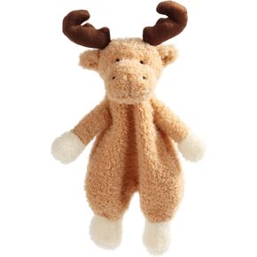 Apricot Lamb Stuffed Animals Moose Security Blanket Brown Reindeer Infant Nursery Character Blanket Luxury Snuggler Plush 10 Inches