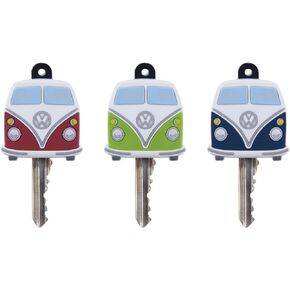 BRISA VW Collection - Volkswagen Schlüssel-Überzug-Kappen zur Identifizierung von Schlüsseln im T1 Bulli Bus Design (3ER Set)