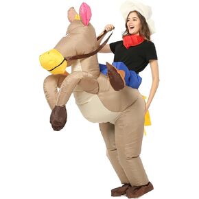 FUNNY COSTUMES Inflatable Riding Horse Costume,Blow Up Suit,One Size Fits Most Adults for Party,Halloween,Carnival