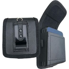 Flip Phone Belt Holster Case for Galaxy Z Flip 3 5G, Z Flip 4 5, Maezar Magnetic Closure Belt Clip Pouch Case,Compact Vegan Leather Holder Waist Carrying Hanging Bag Case Compatible for Z Flip-Black