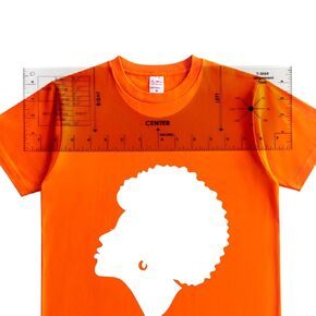 أداة محاذاة تي شيرت Juome، مساطر تي شيرت لتصميمات المركز، مسطرة دليل رسومي تي شيرت أكريليك لوضع الفينيل - أداة HTV (16 × 5 بوصة) in Kuwait