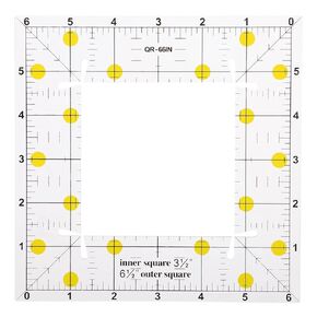 Healifty 1pc Patchwork Ruler Sewing Ruler Quilting Ruler Precision Ruler Sheer Blouse Fabric Ruler for Cutting Fabric Rulers Hollow Ruler Square Shape Ruler Clothing Acrylic Tool Kit Set