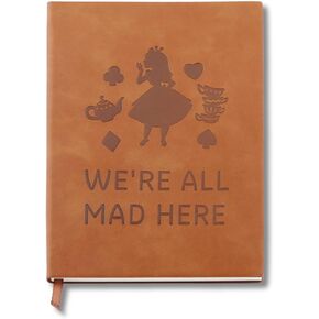 Alice in Wonderland Leather Notebook Always Remember You’re Braver Than You Believe Leather Notebook Alice Fans Gift Birthday Graduation Christmas Gifts for Her Friends (always remember)
